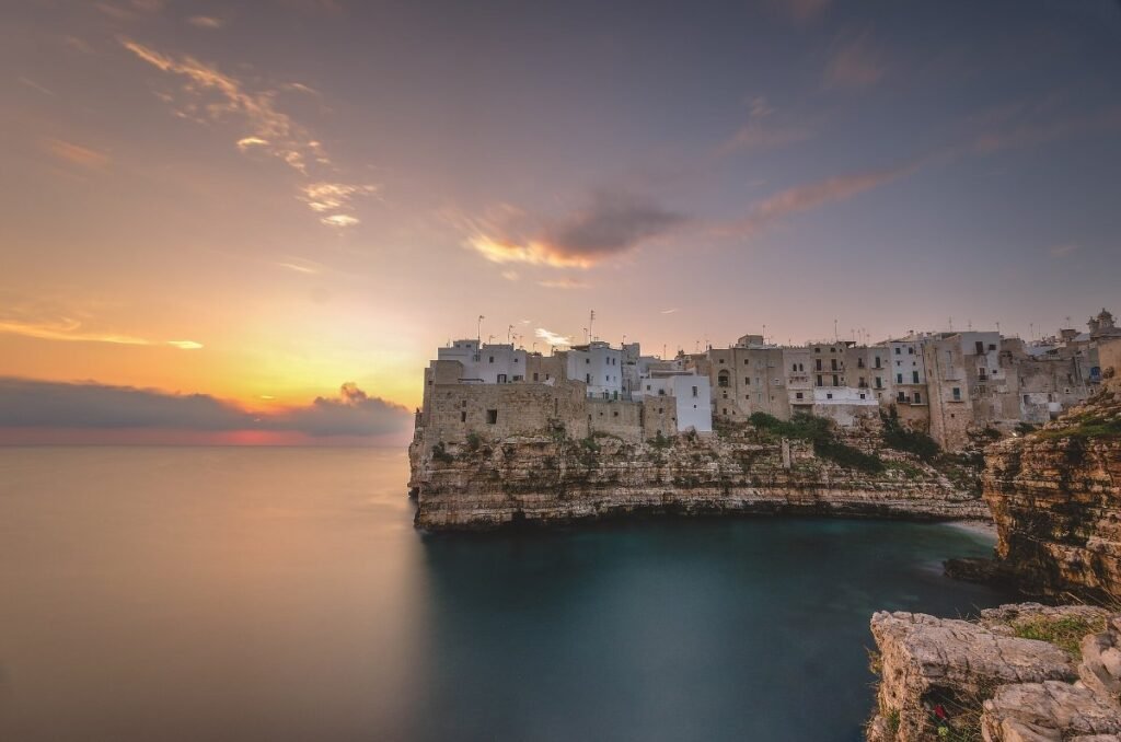 Polignano a Mare, built on cliffs above the Adriatic
