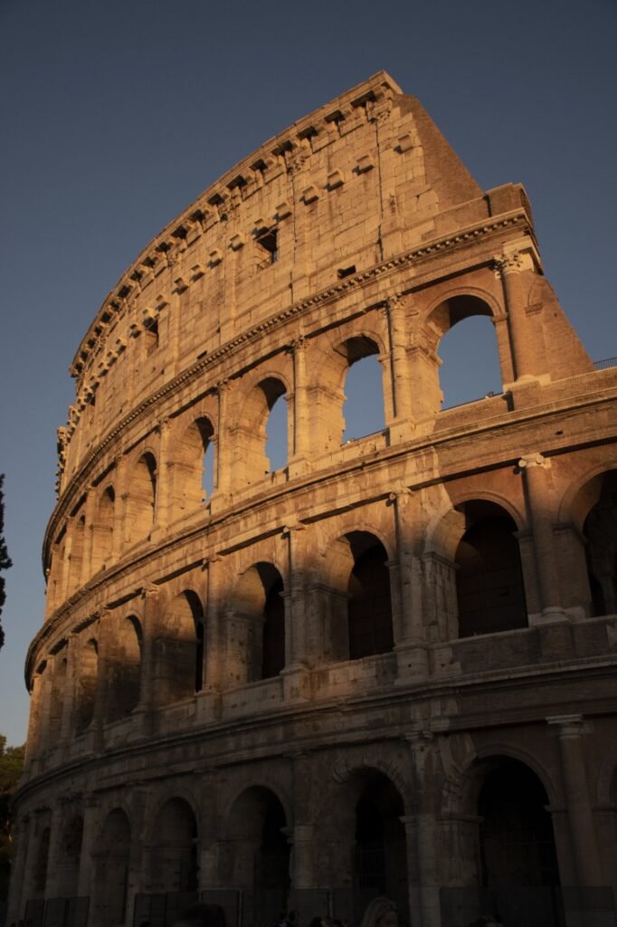 The Colosseum in Rome at sunset