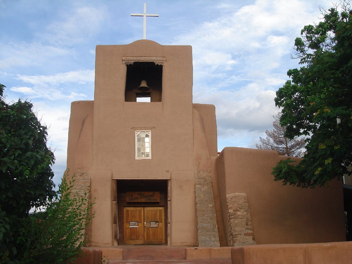 San Miguel Chapel, a historic adobe church in Santa Fe