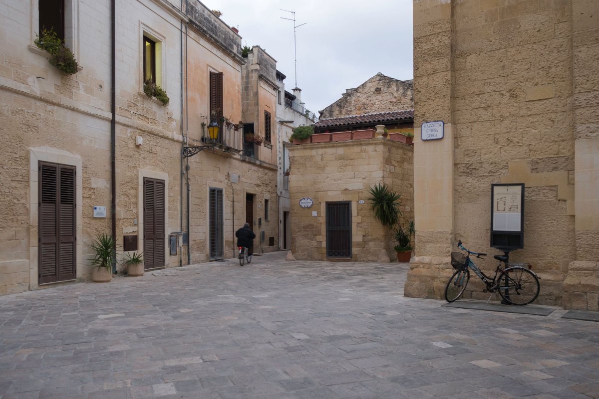 The old town of Lecce in the evening