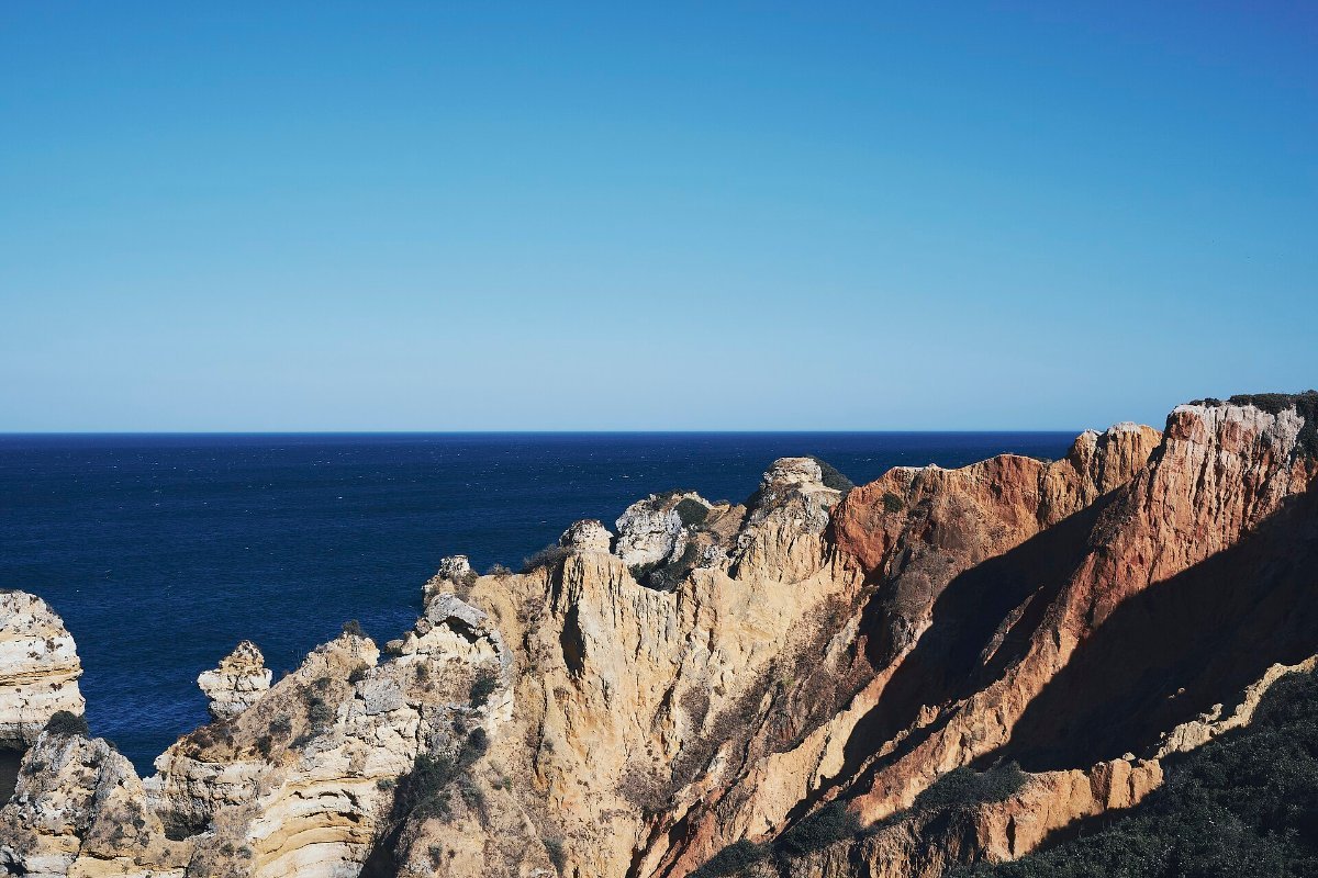 The Algarve coast in southern Portugal
