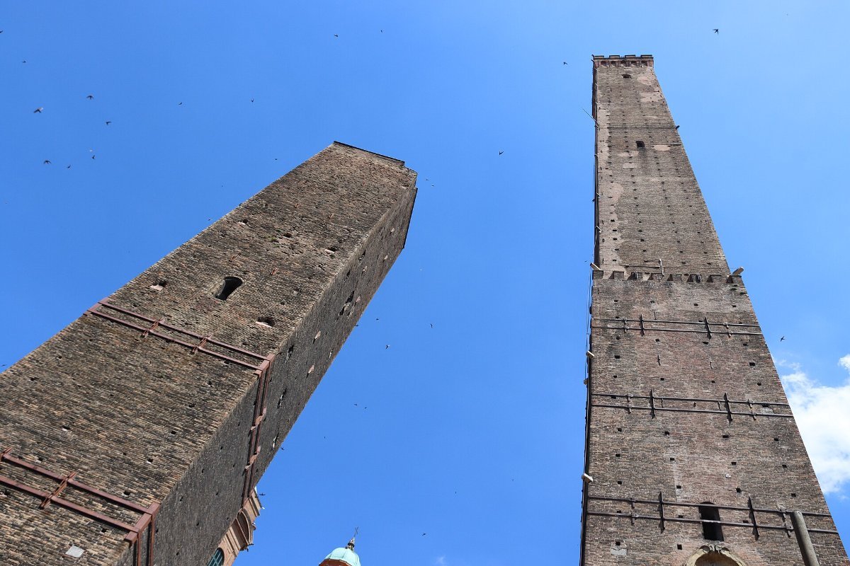 The two leaning towers of Bologna