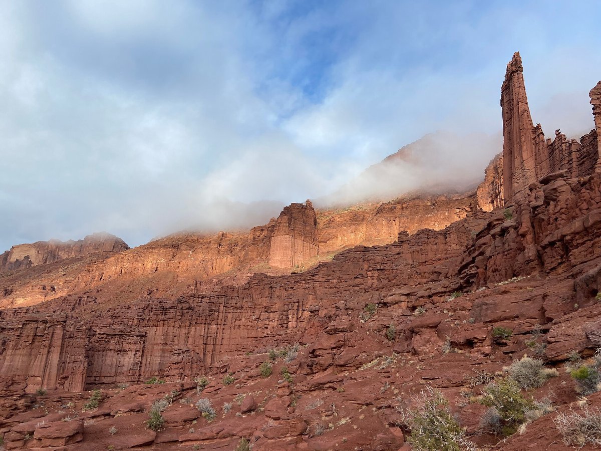 The Fisher Towers north east of Moab