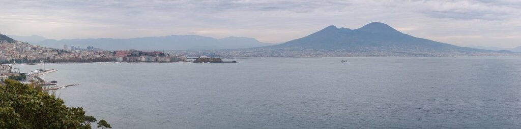 Naples with Vesuvius across the bay