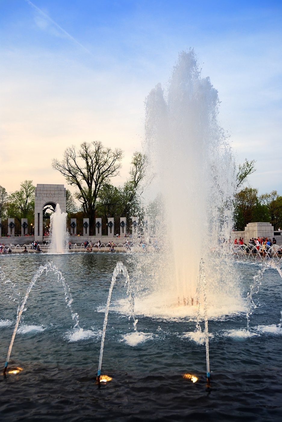 The fountain at the World War II Memorial