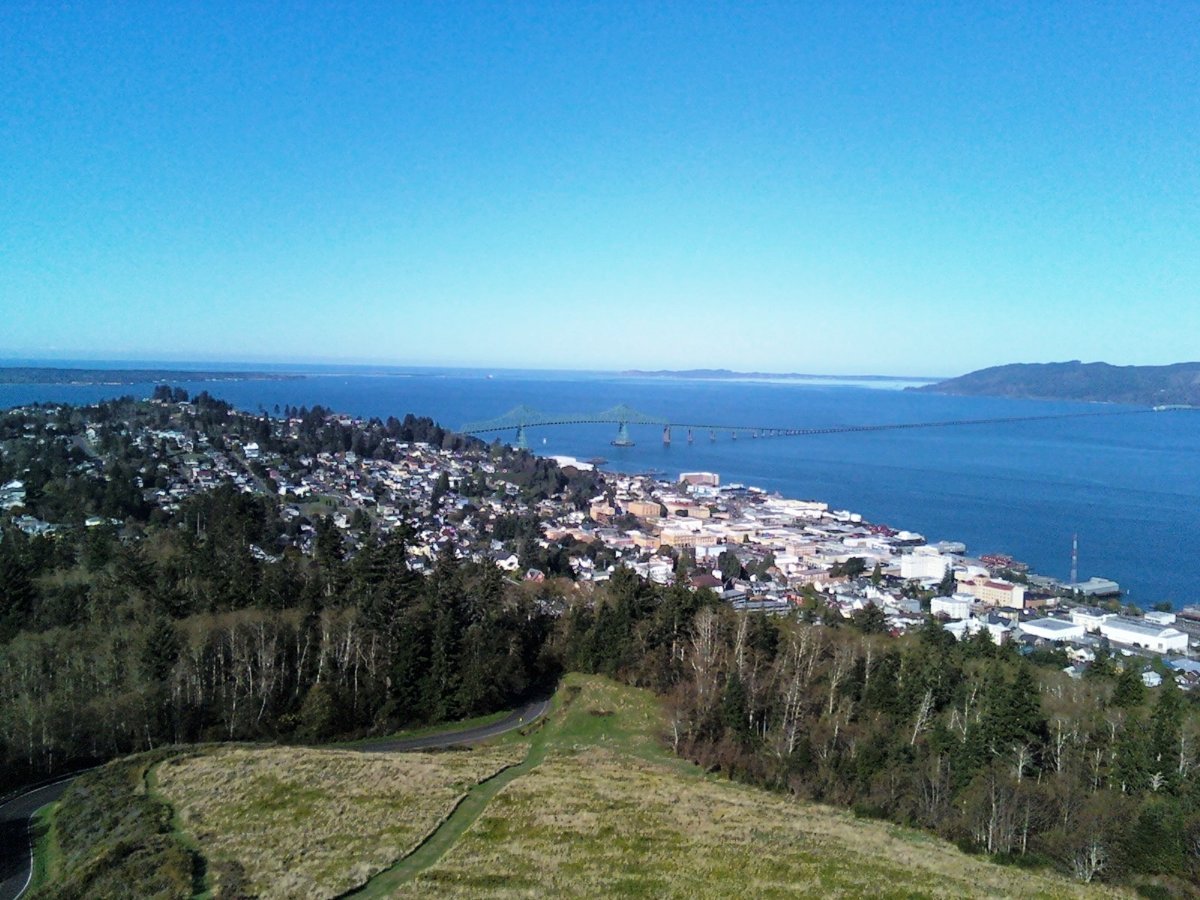 Astoria at the mouth of the Columbia River