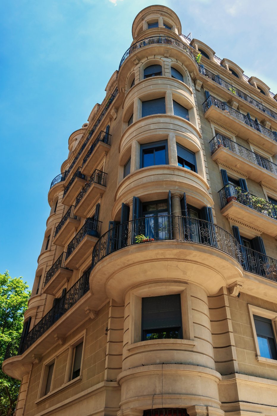 An older apartment block in central Barcelona