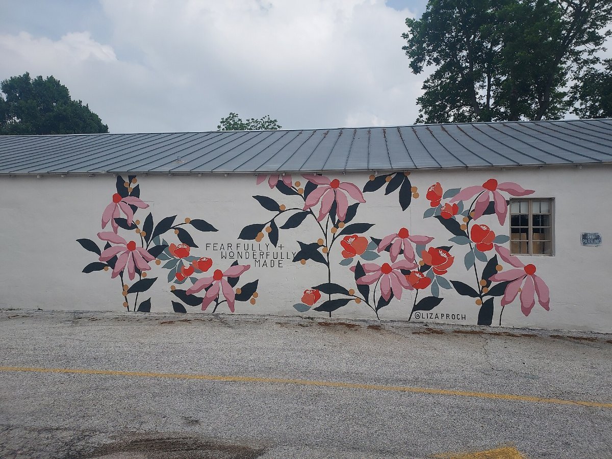 A mural on Main Street in Fredericksburg