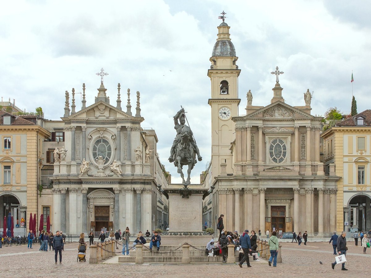 Piazza San Carlo in Turin, Italy