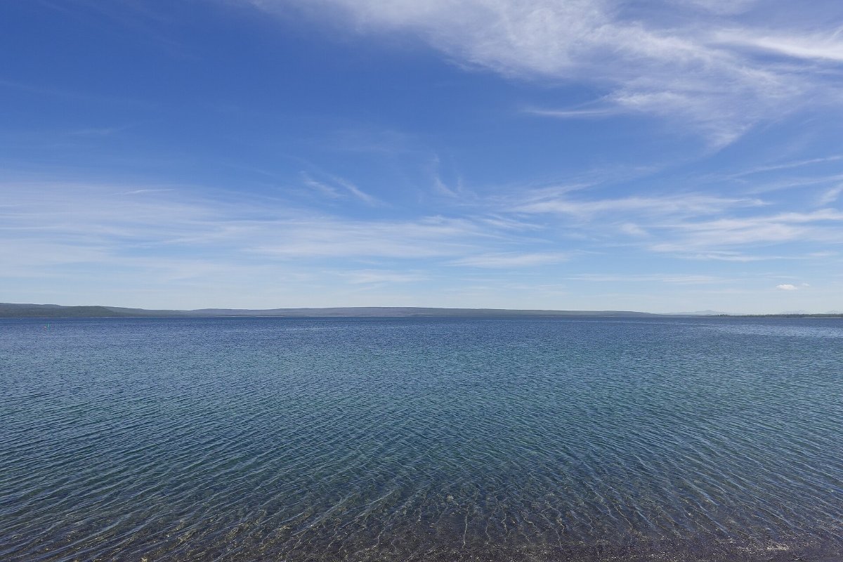 Yellowstone Lake, the largest high altitude lake in North America