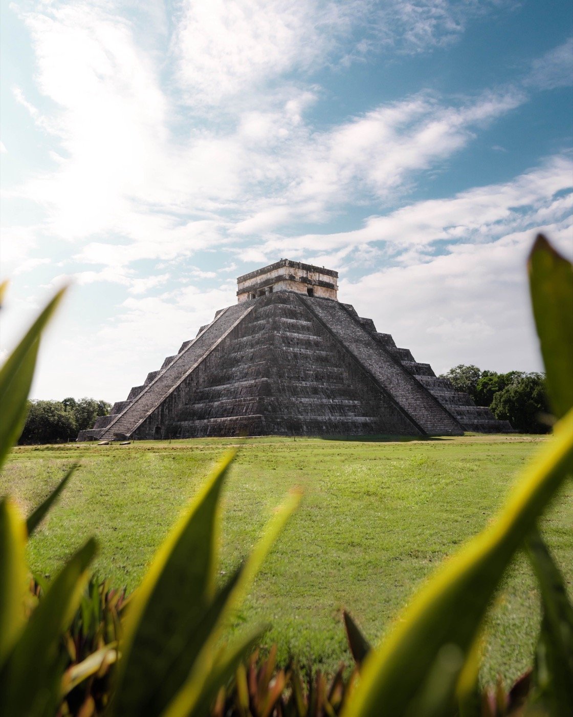The Pyramid of Kukulkan at Chichen Itza on the Yucatan Peninsula