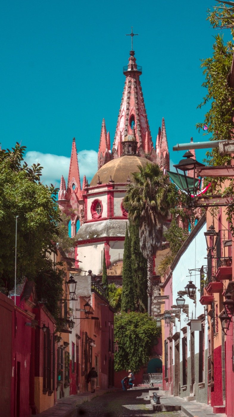 A vertical view of San Miguel de Allende, Mexico