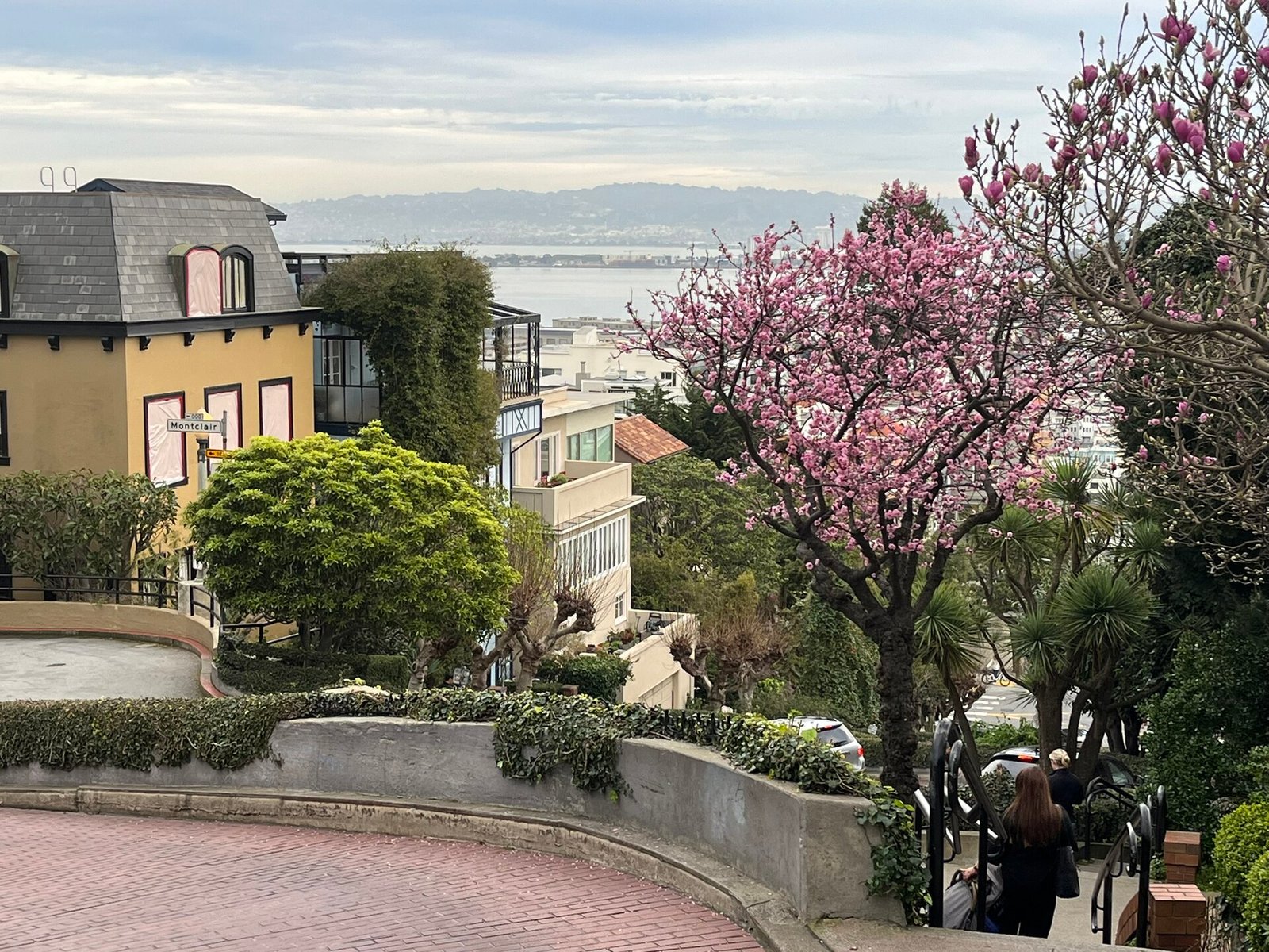 The winding brick switchbacks of Lombard Street, San Francisco