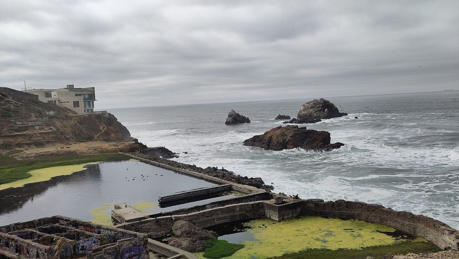 The ruins of the Sutro Baths at Lands End, San Francisco