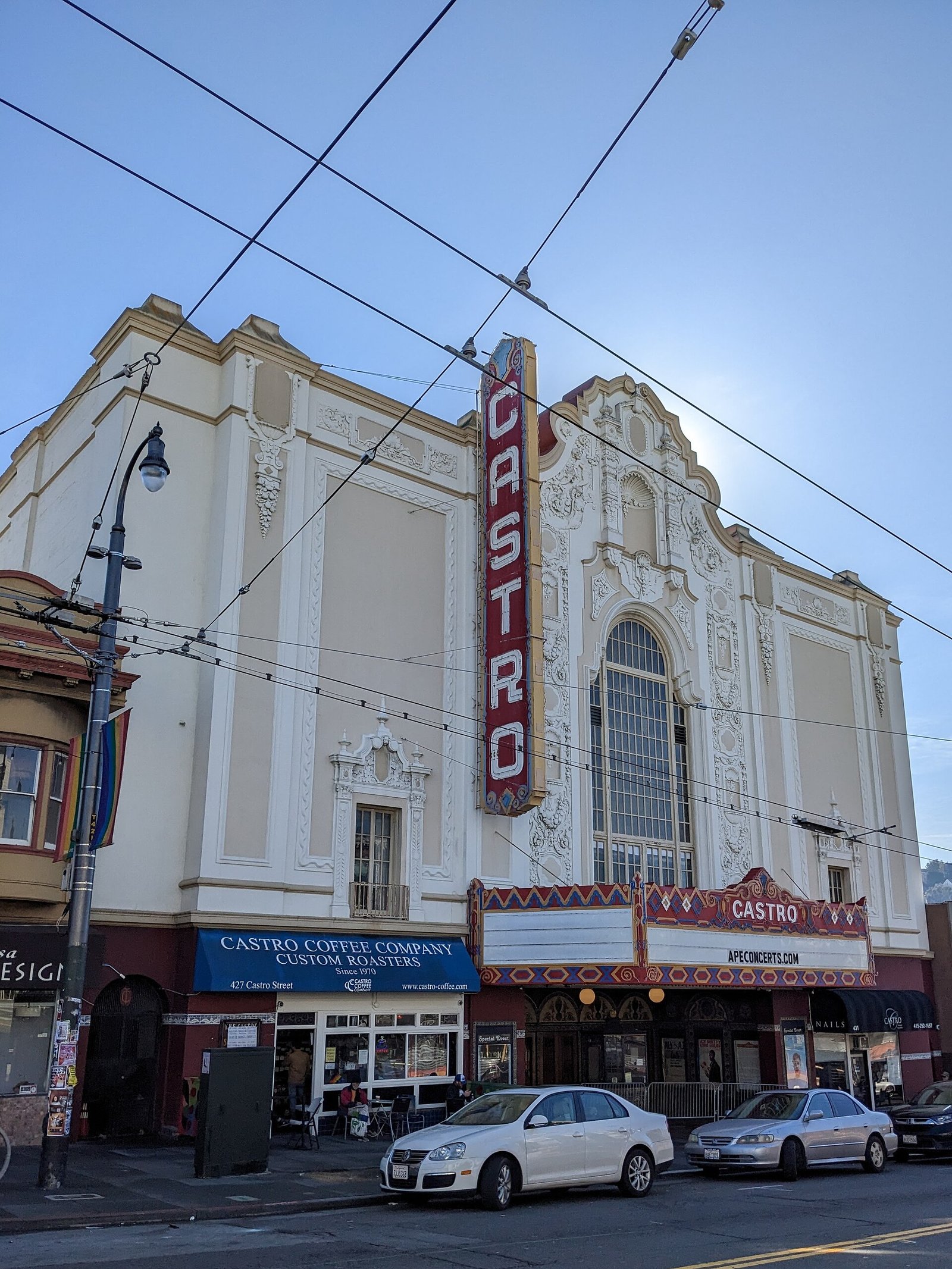 The neon sign of the Castro Theatre in the Castro