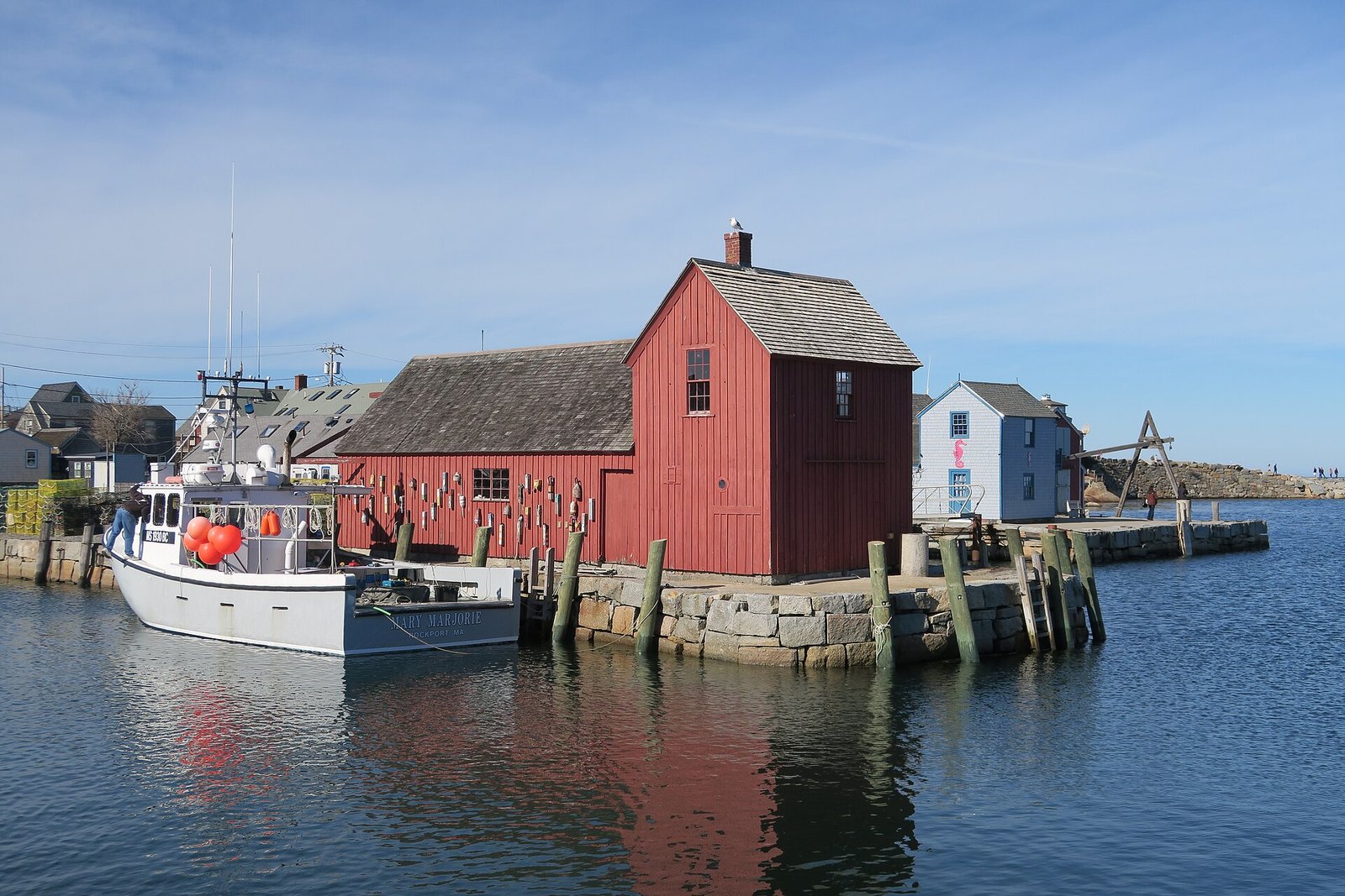 The red fishing shack known as Motif No. 1 in Rockport, Massachusetts