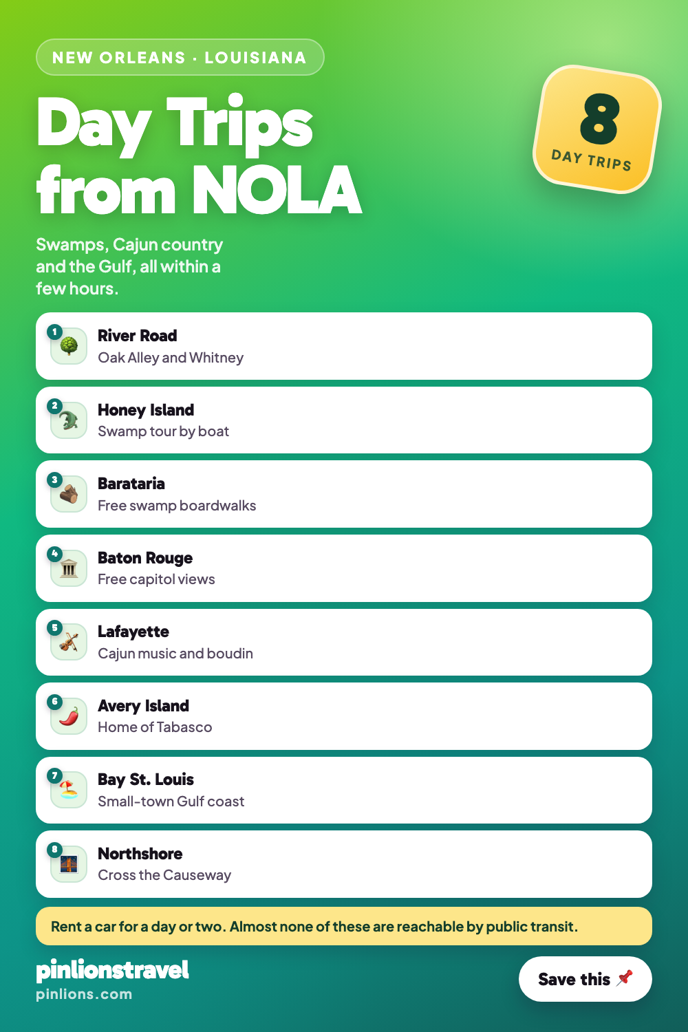 8 Best Day Trips from New Orleans