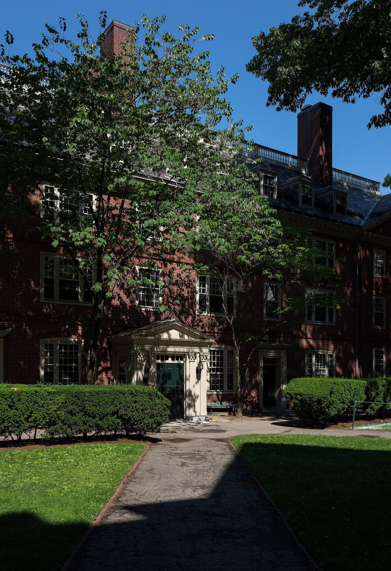 Harvard Yard in Cambridge, across the river from Boston