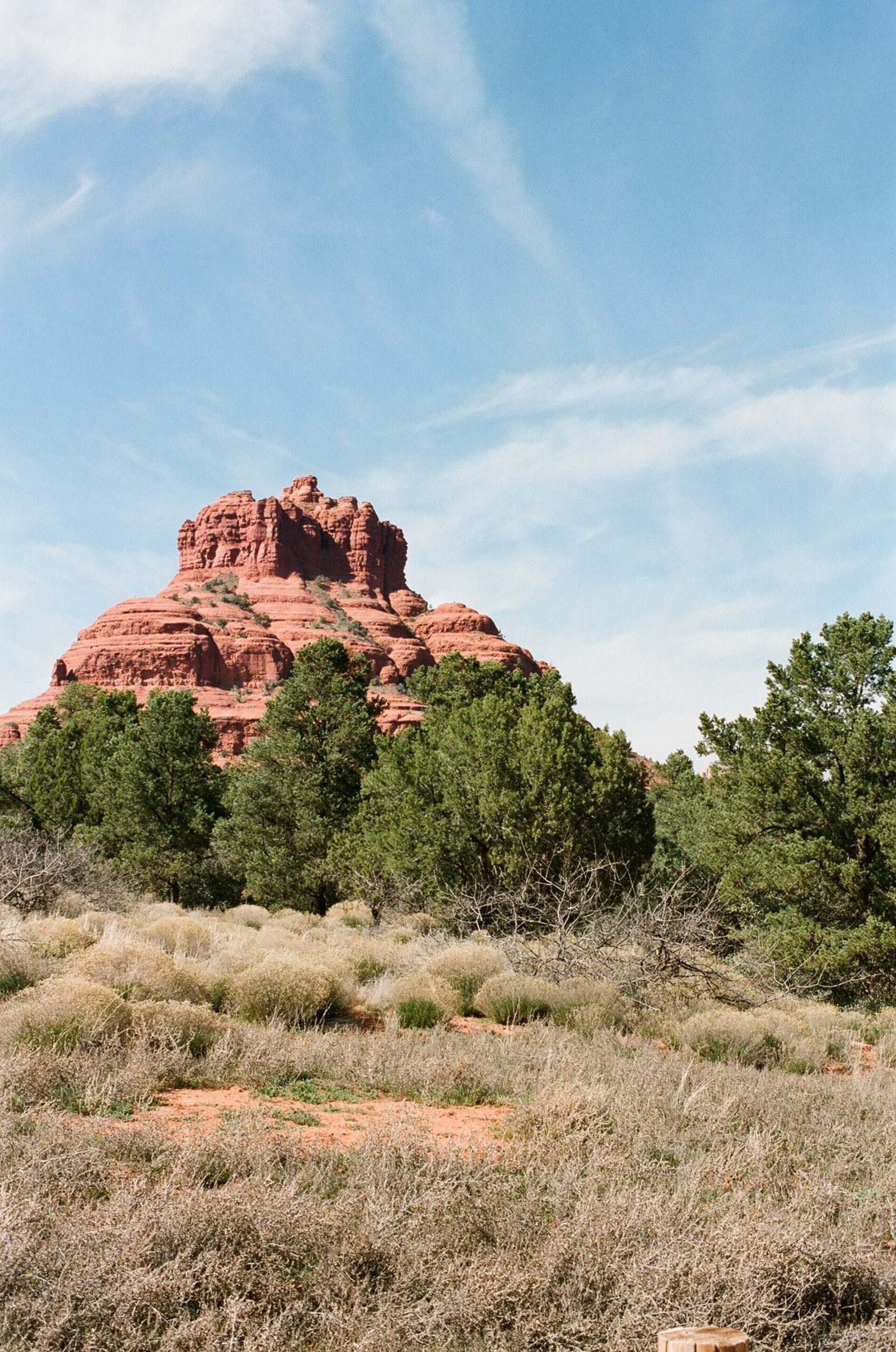 Bell Rock seen from the Red Rock Scenic Byway near Sedona