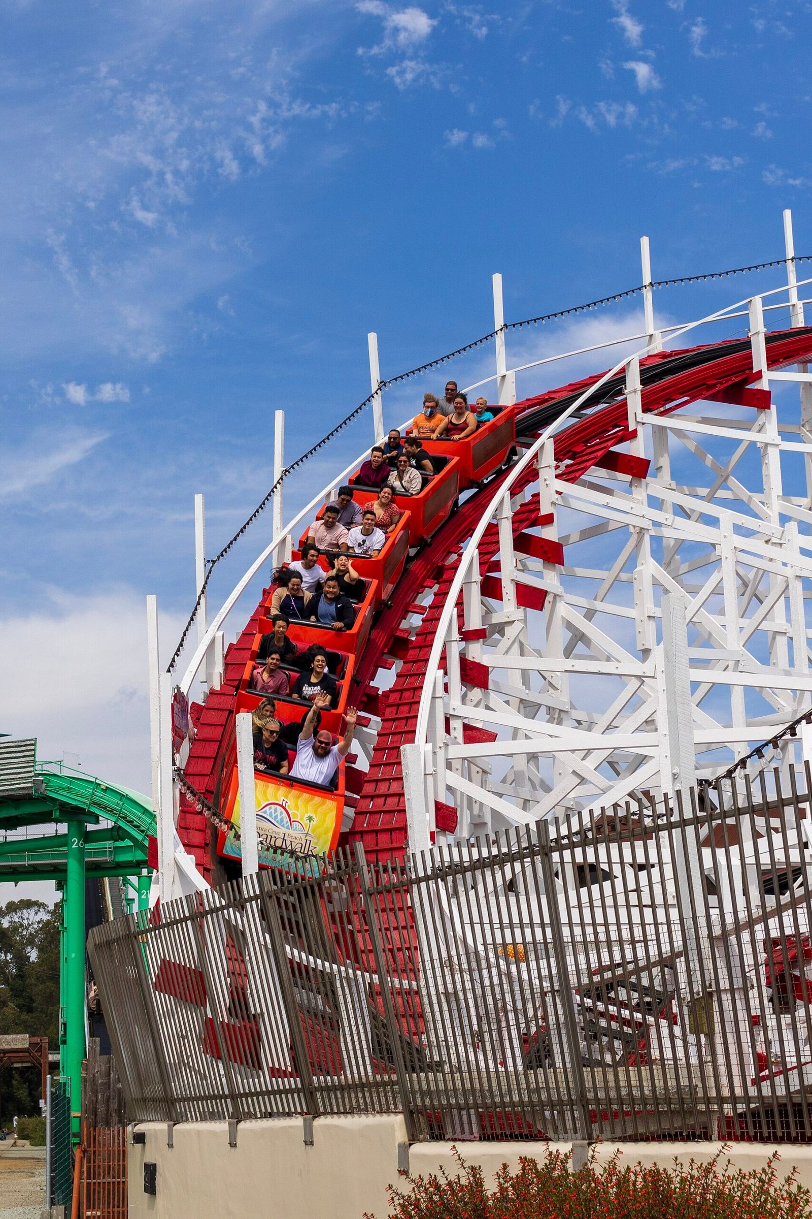 The Giant Dipper roller coaster on the Santa Cruz Beach Boardwalk