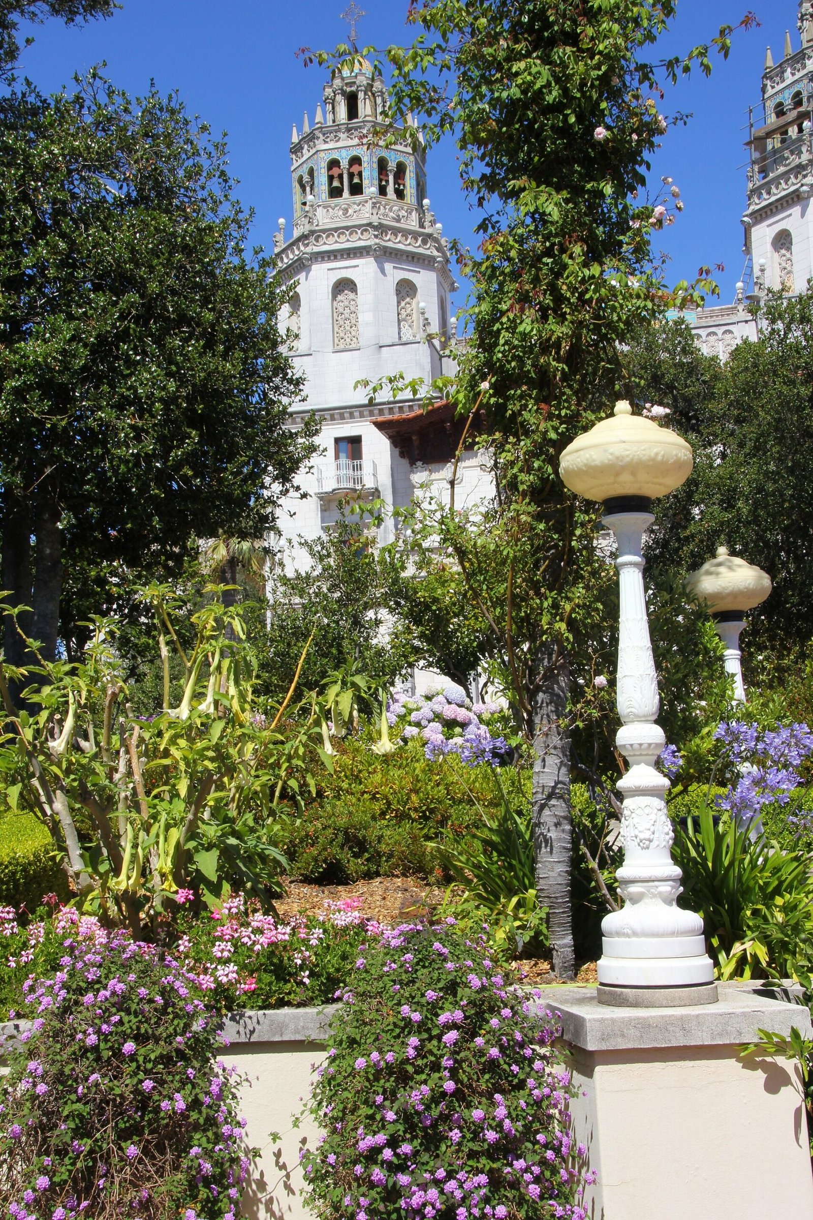 The Spanish-style towers of Hearst Castle above San Simeon