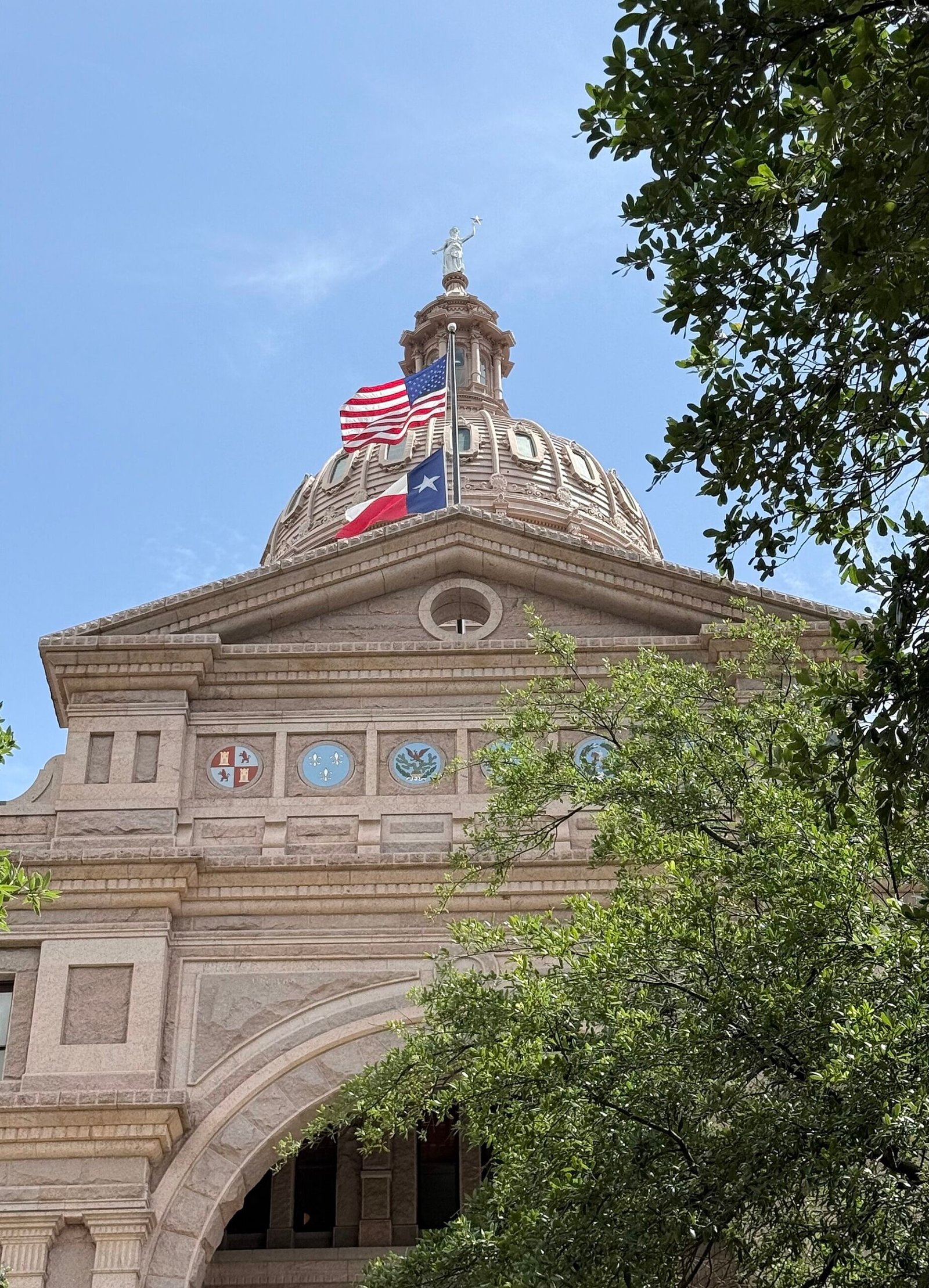 The dome of the Texas State Capitol in Austin