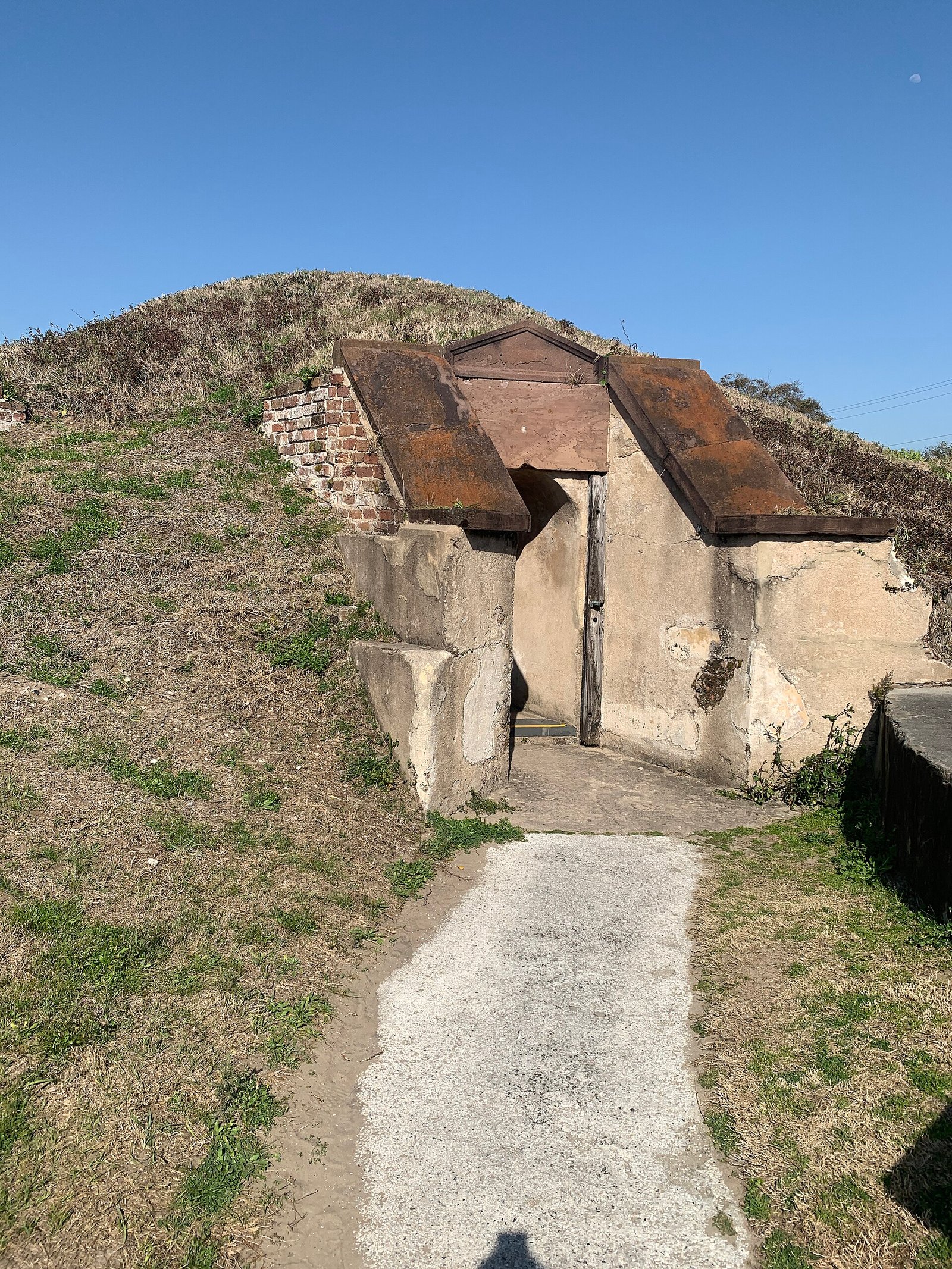 The brick walls of Fort Moultrie on Sullivan's Island