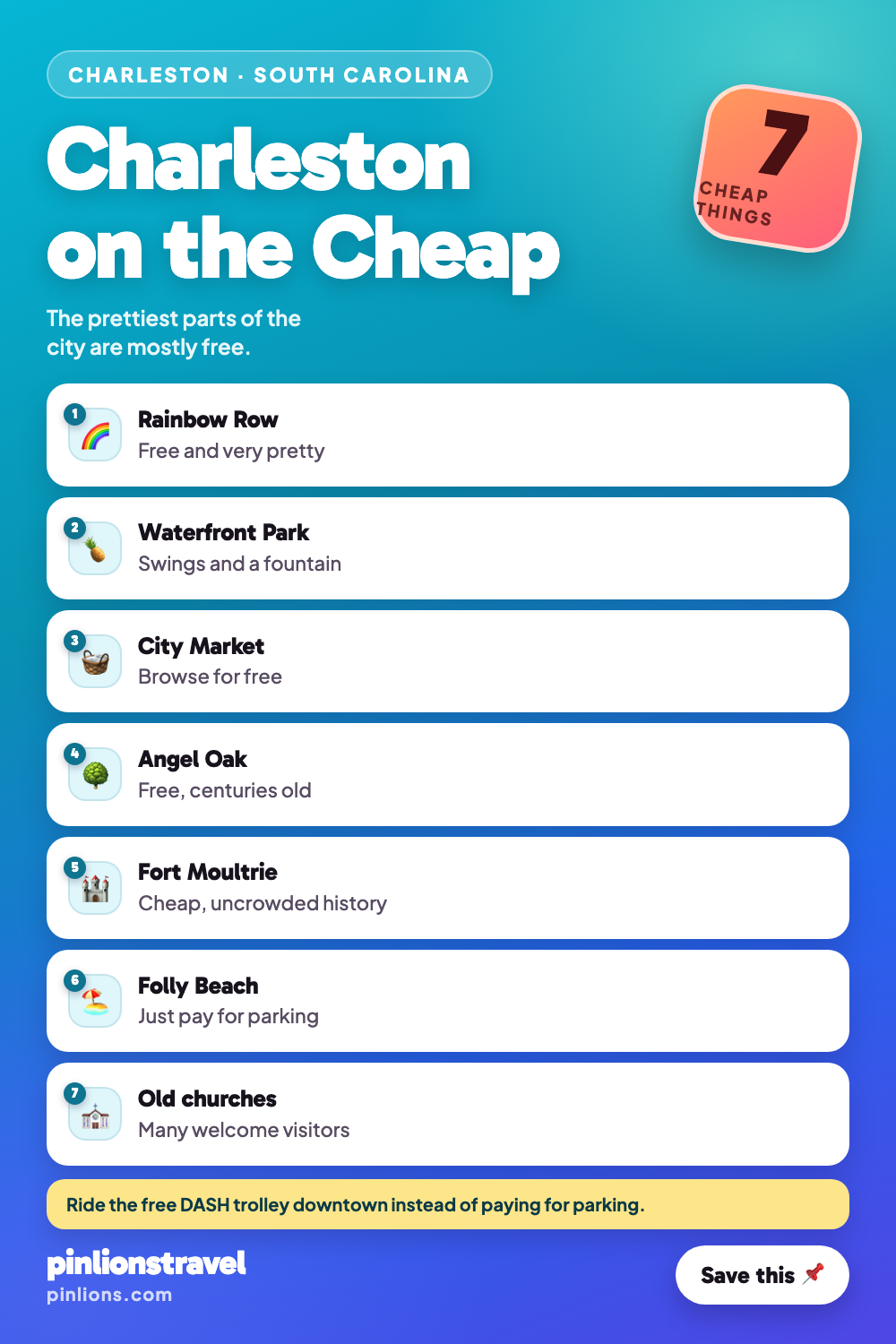 7 Cheap Things to Do in Charleston