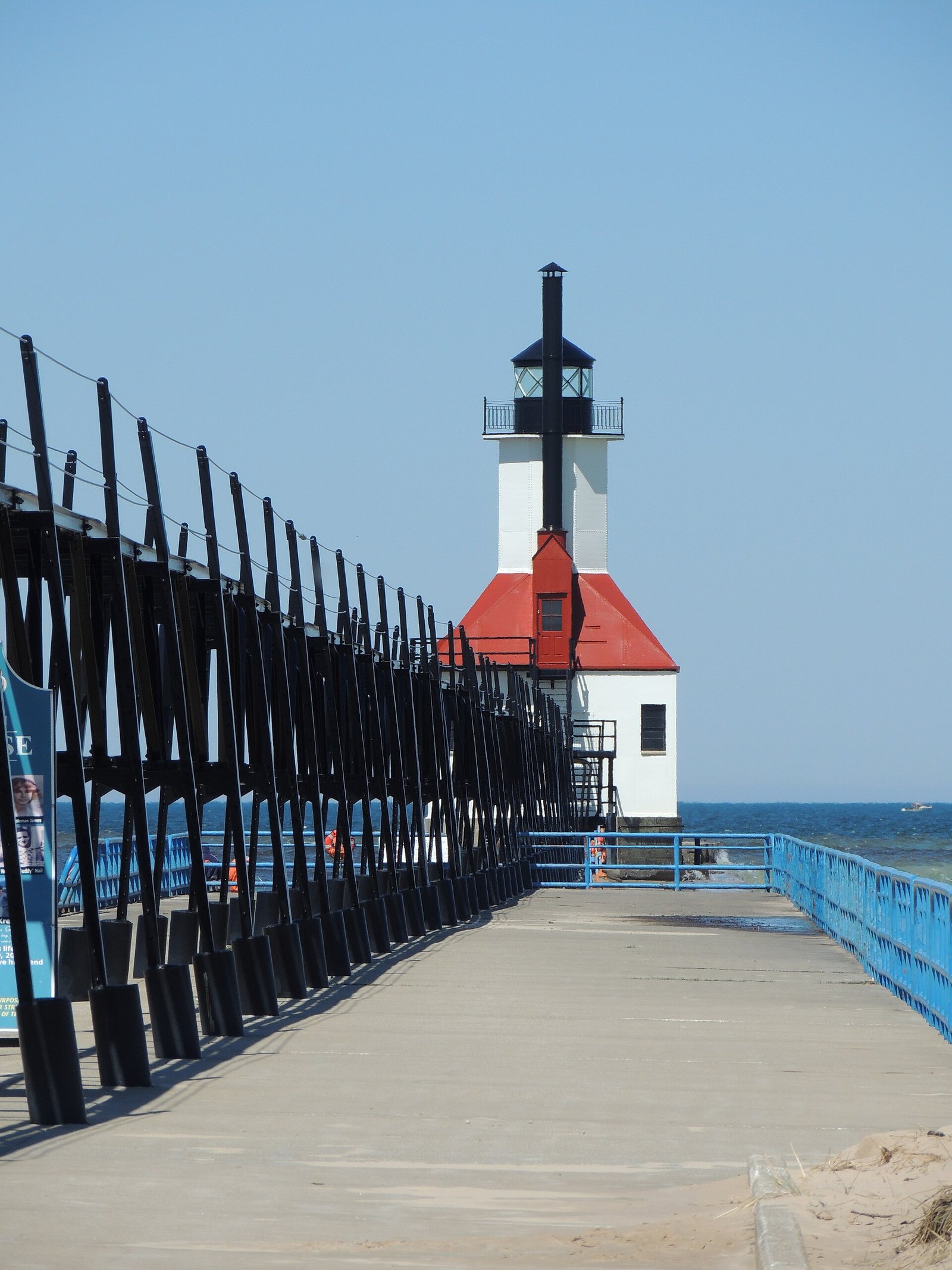 The St. Joseph North Pier inner light on Lake Michigan