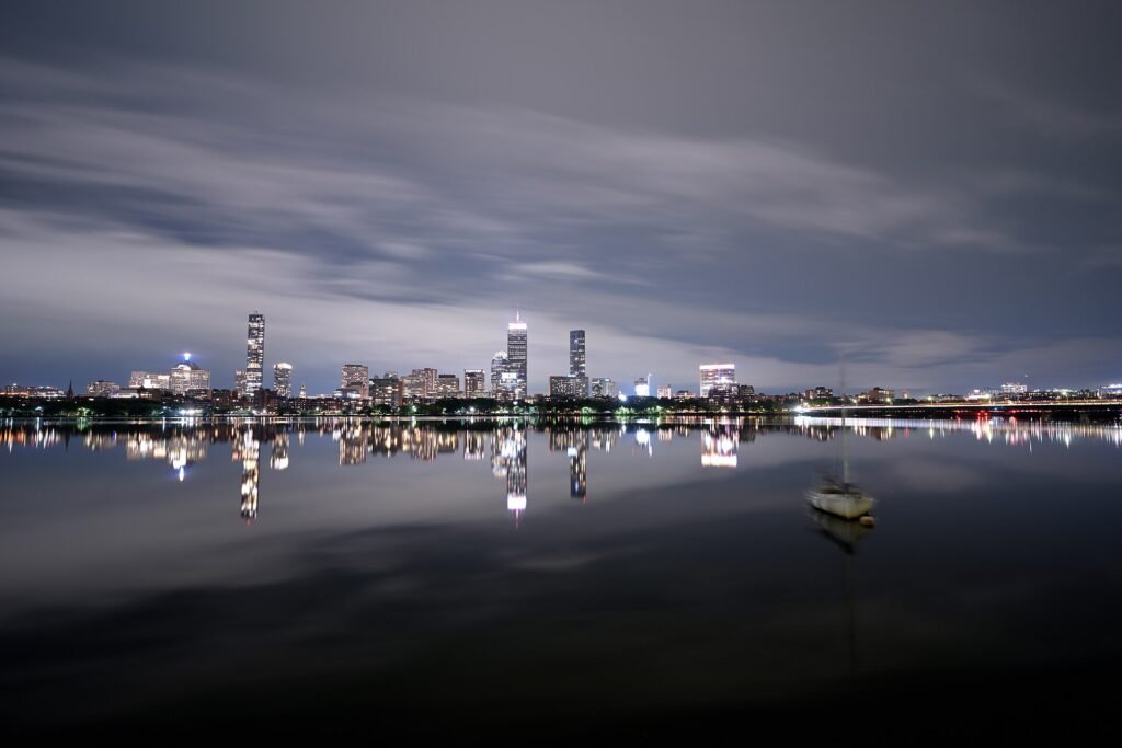 The Boston skyline seen across the Charles River