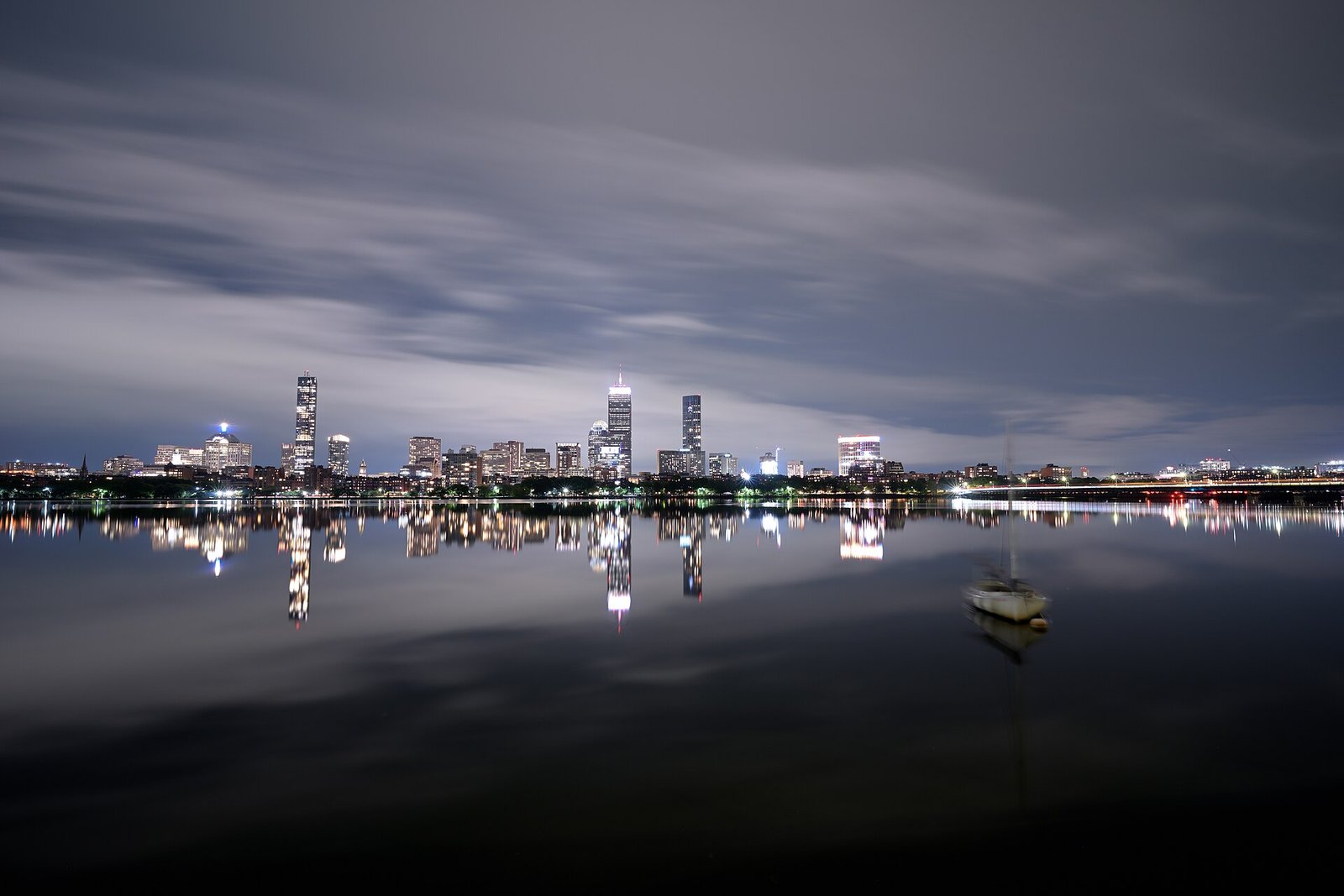 The Boston skyline seen across the Charles River