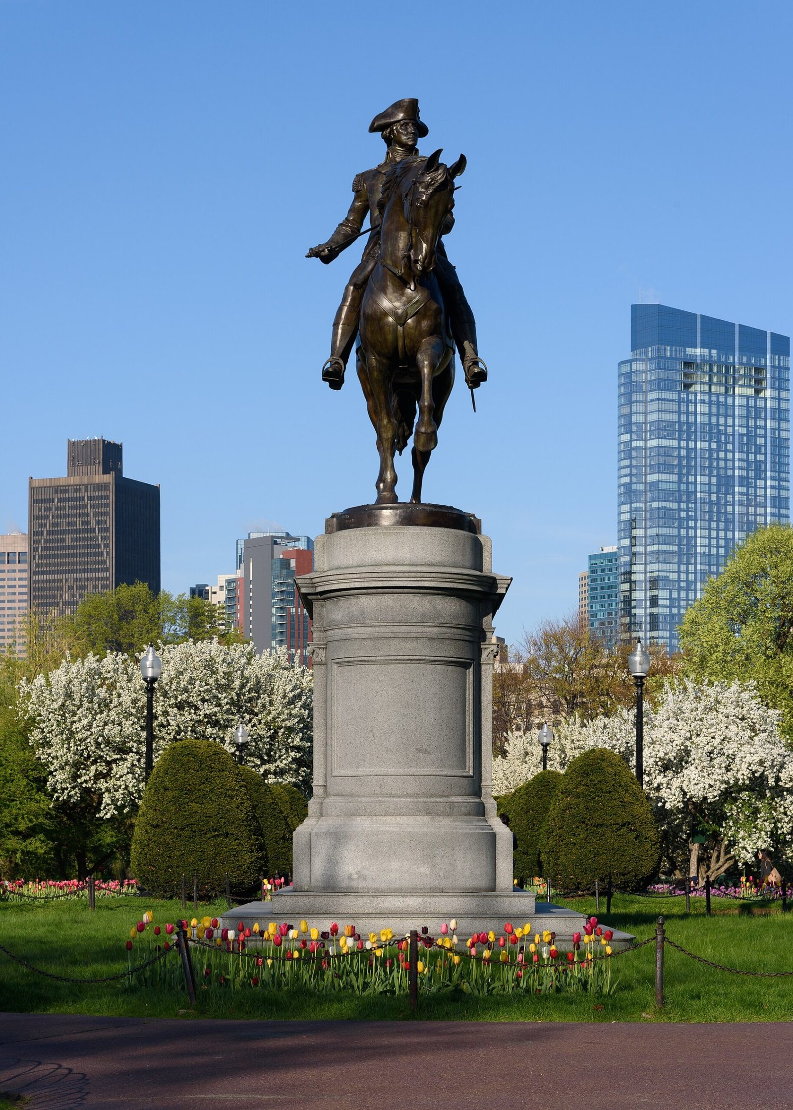 The George Washington statue in the Boston Public Garden