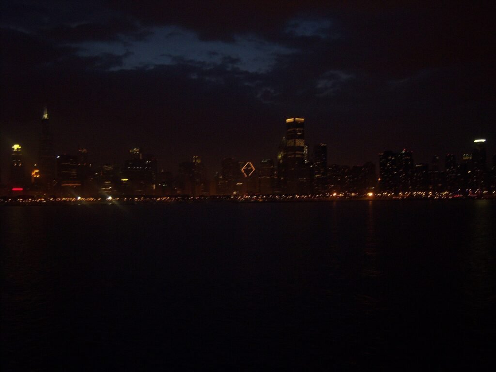 The Chicago skyline seen from the lakefront