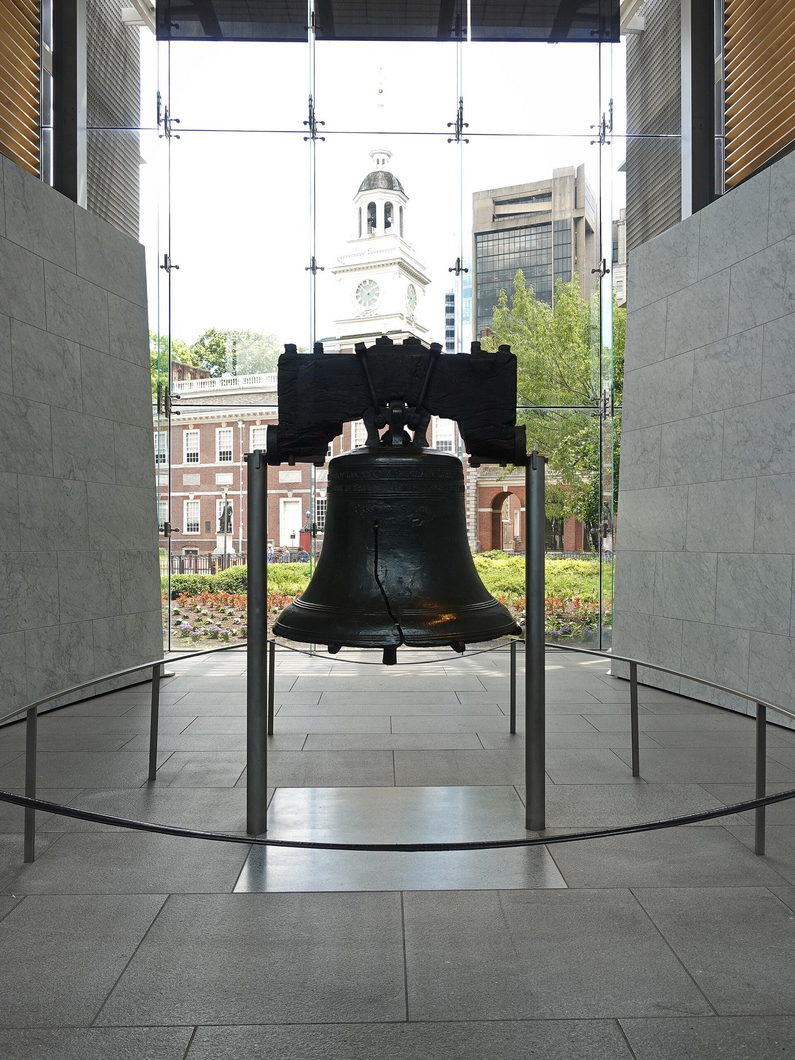 The Liberty Bell on display in Philadelphia