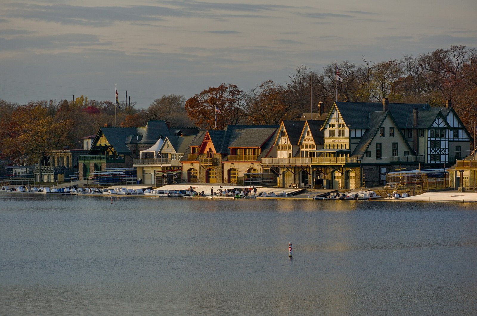 Boathouse Row on the Schuylkill River in Philadelphia