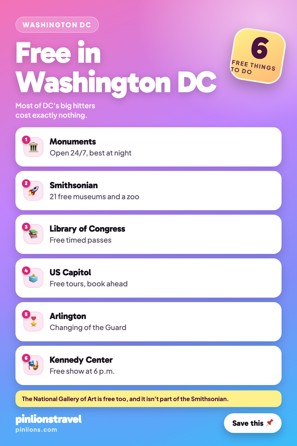 6 Free Things to Do in Washington DC