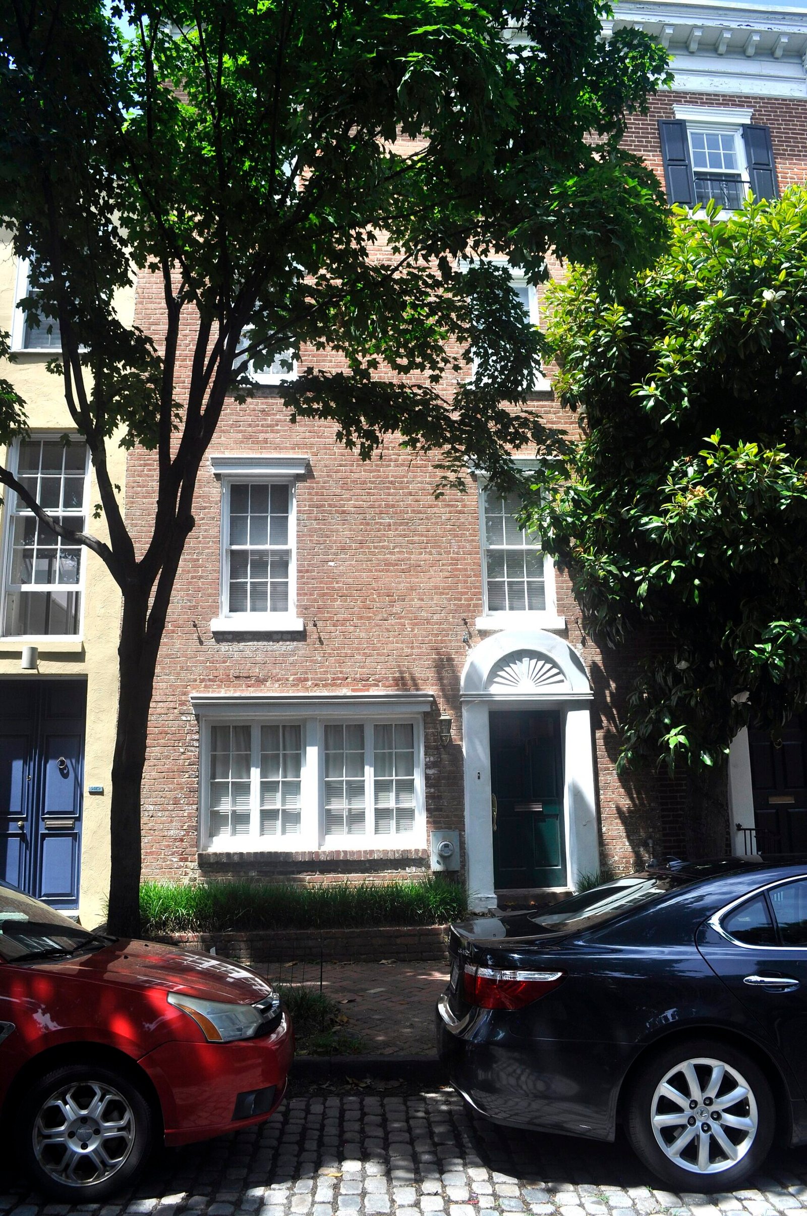 Row houses on a street in Georgetown, Washington DC