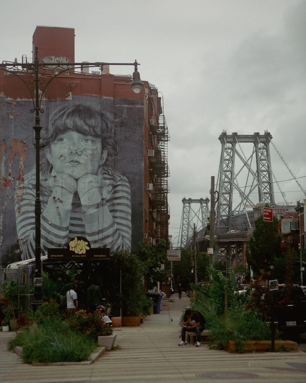 Street art on a wall in Williamsburg, Brooklyn
