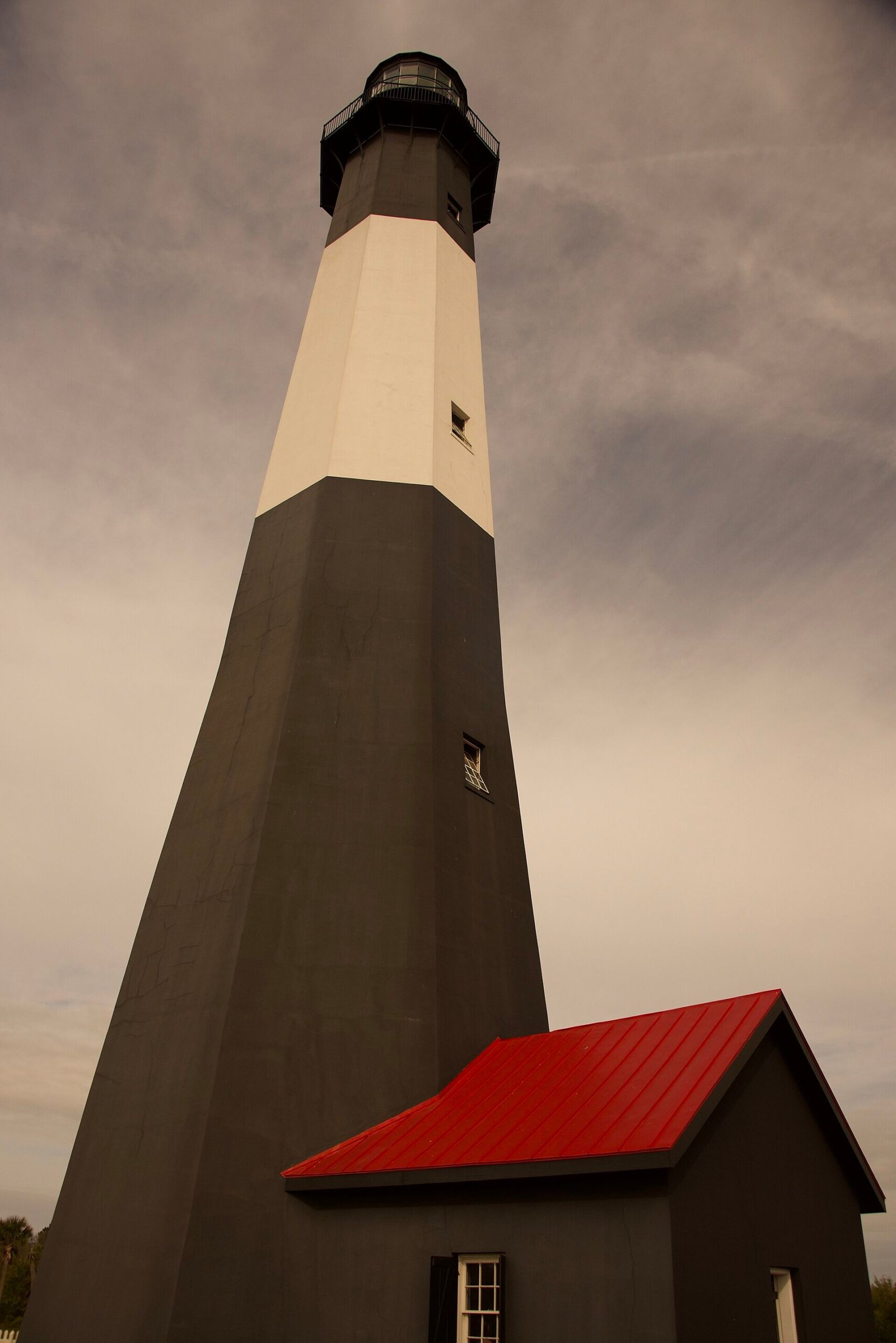 The black and white Tybee Island Light Station
