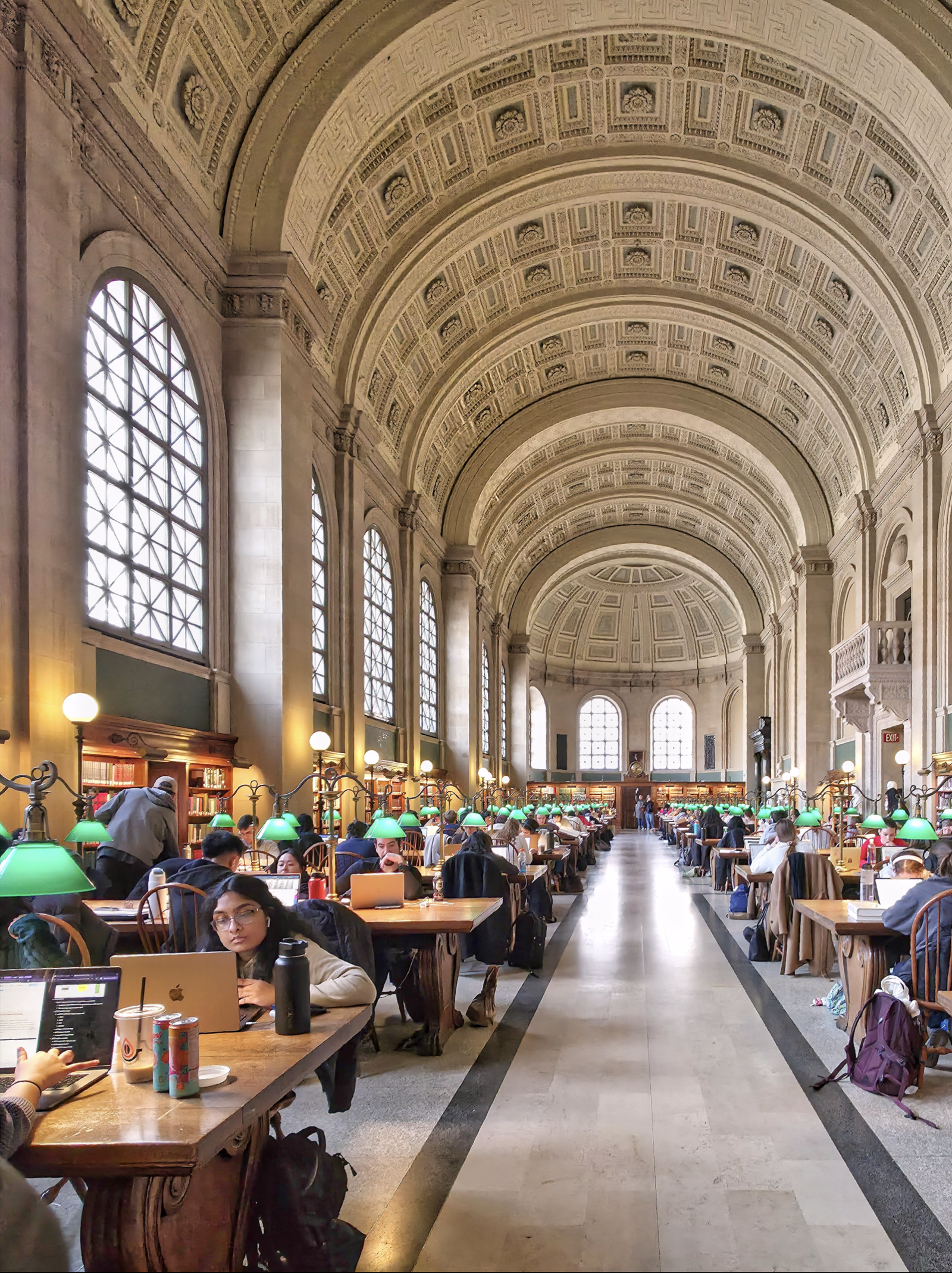 Bates Hall, the main reading room of the Boston Public Library