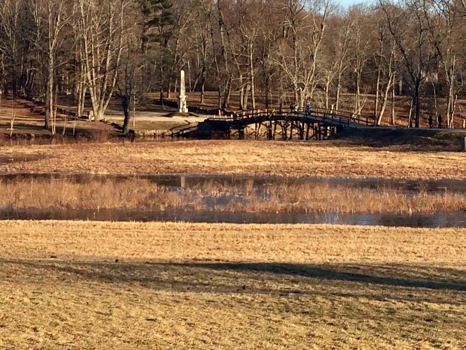The Old North Bridge over the Concord River in Concord, Massachusetts