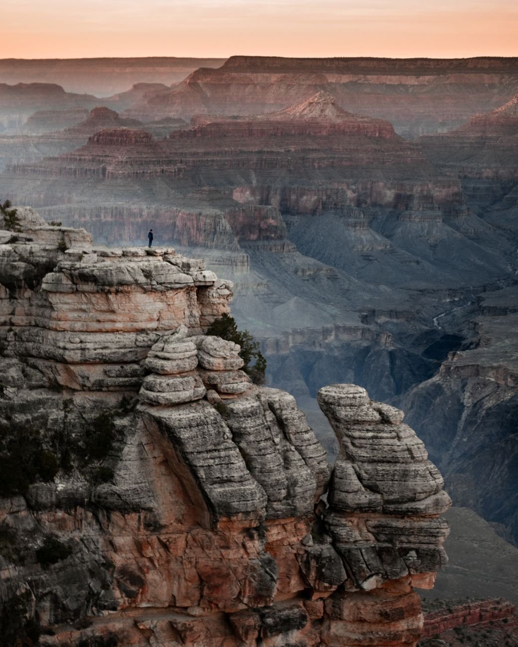 The Grand Canyon from the South Rim at sunset