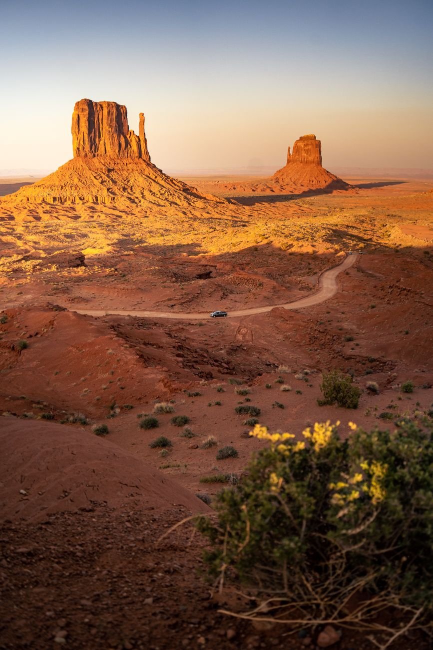 The Mittens buttes in Monument Valley
