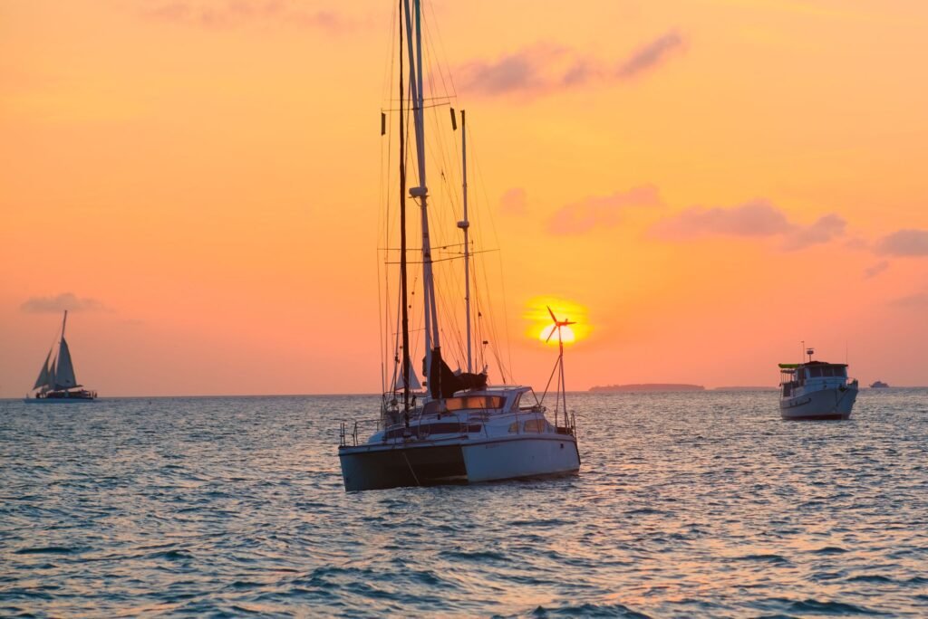 The waterfront and harbor of Key West, Florida