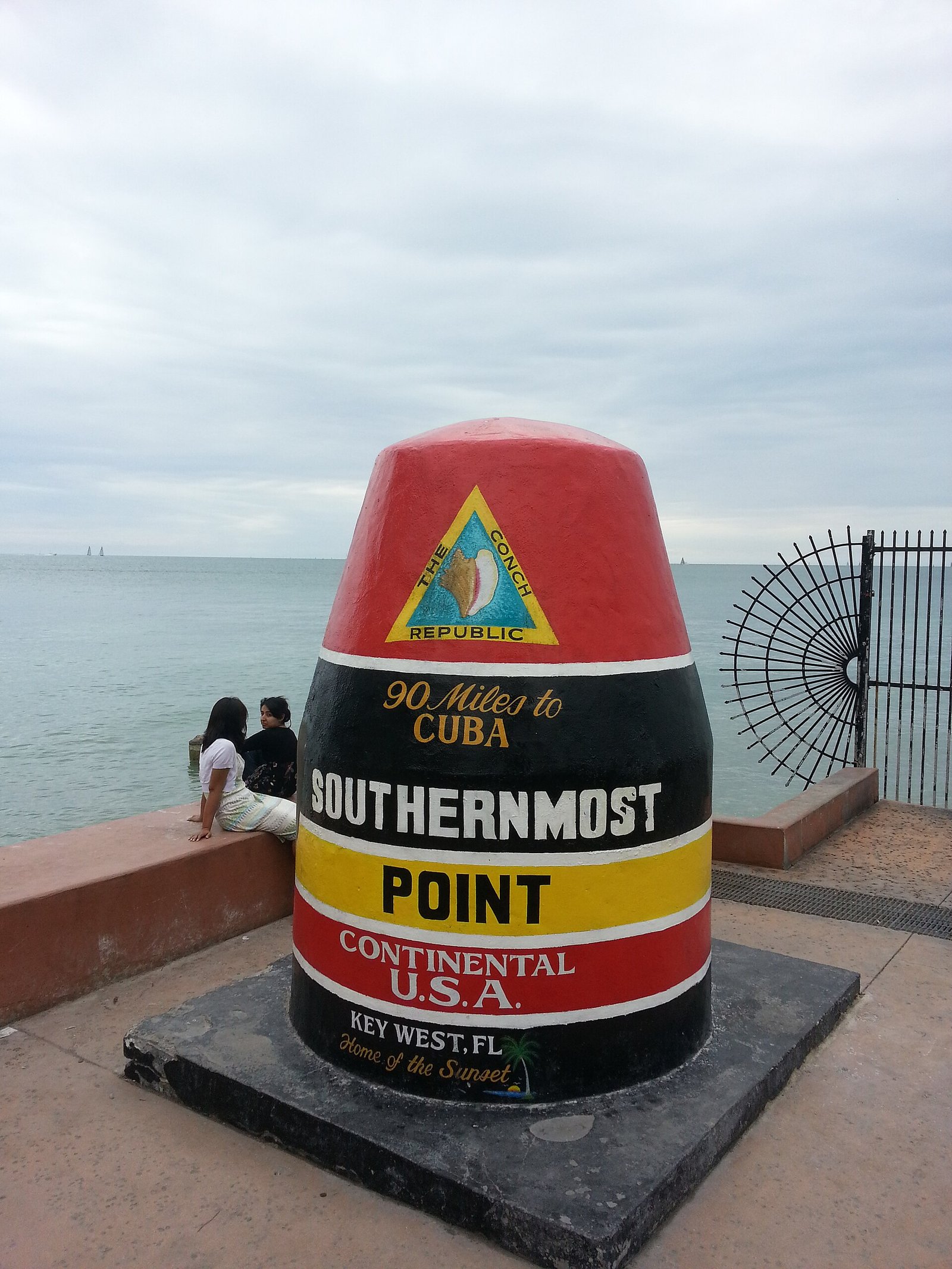 The Southernmost Point buoy in Key West, Florida