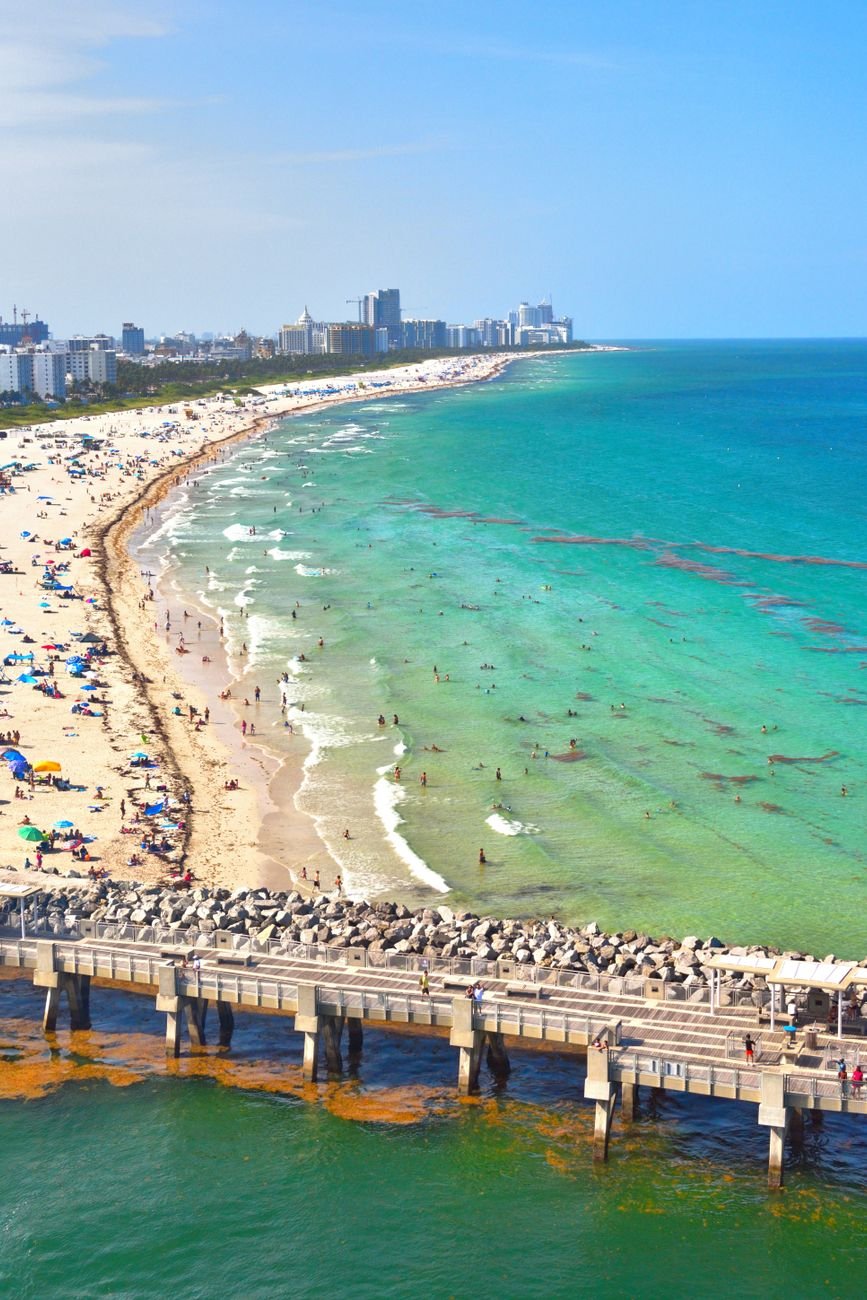 South Pointe Park and its pier at the tip of Miami Beach