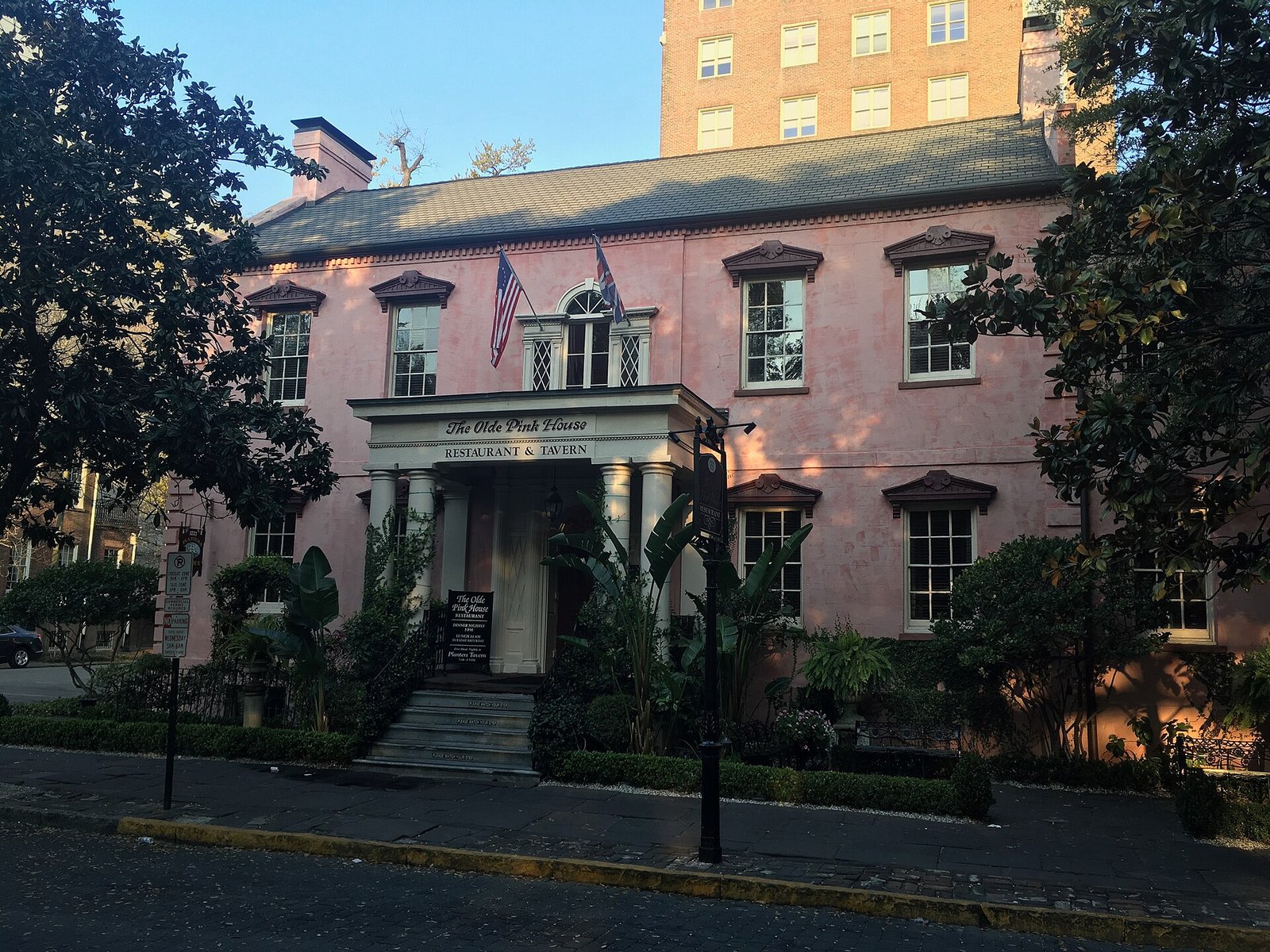 The Olde Pink House restaurant on Reynolds Square in Savannah