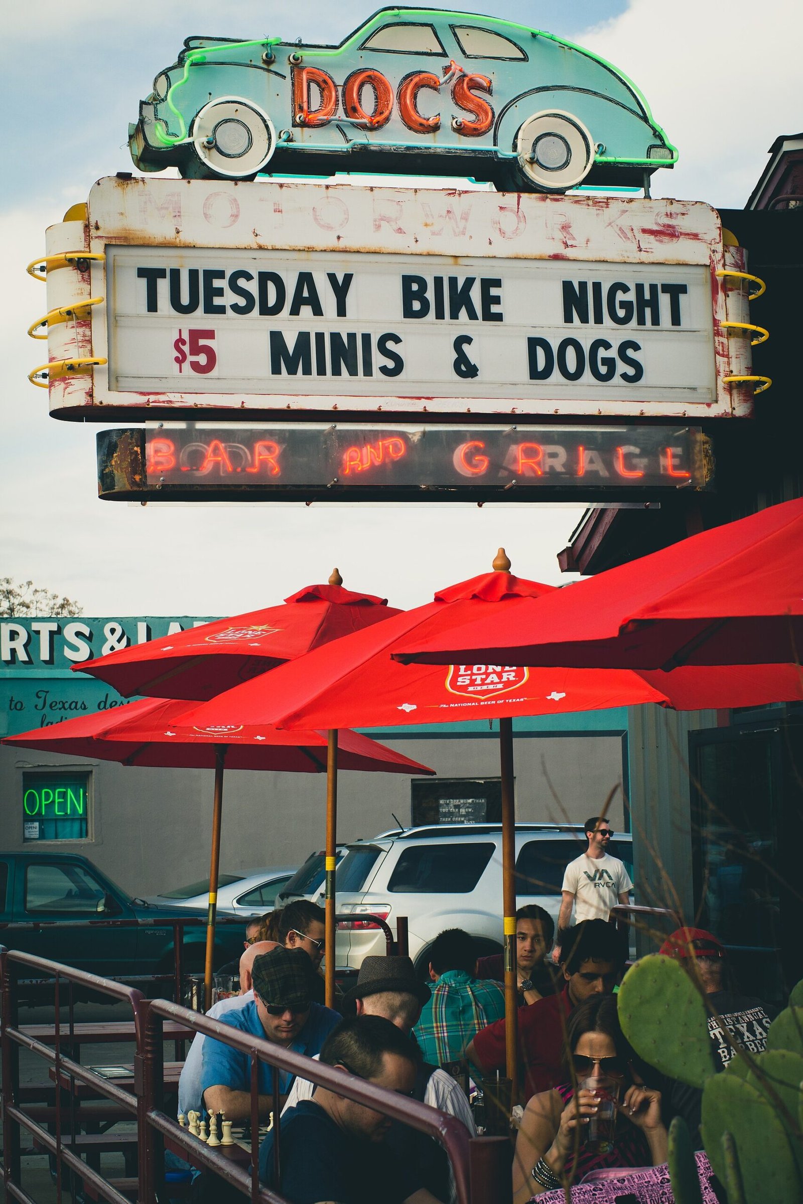 A patio bar on South Congress Avenue in Austin