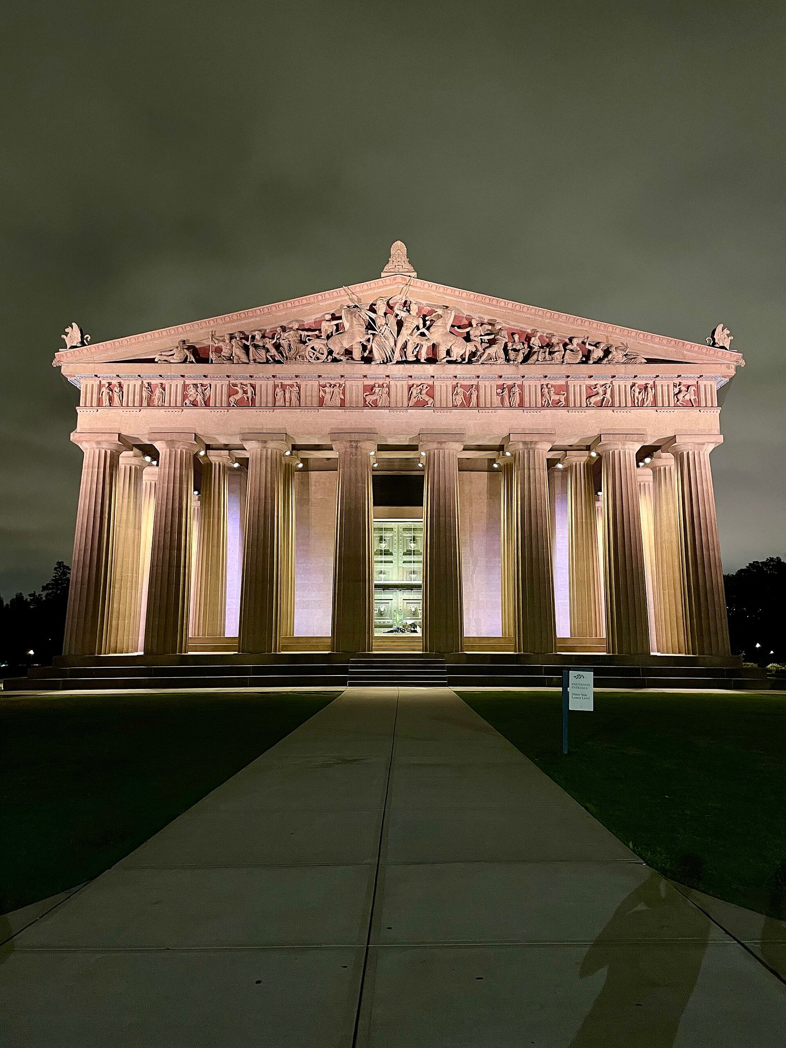 The full-scale Parthenon replica in Nashville's Centennial Park