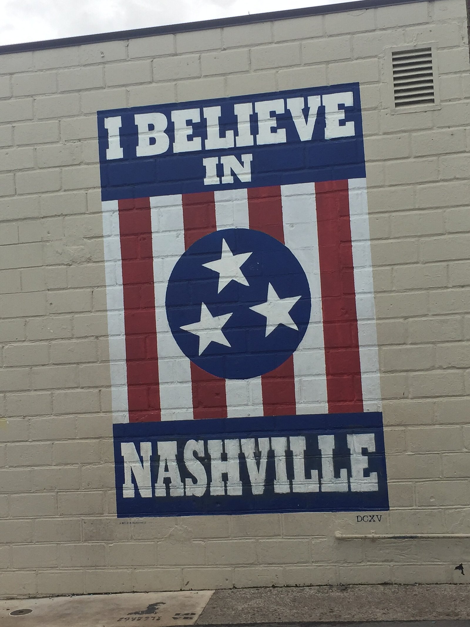 The I Believe in Nashville mural in the 12 South neighborhood